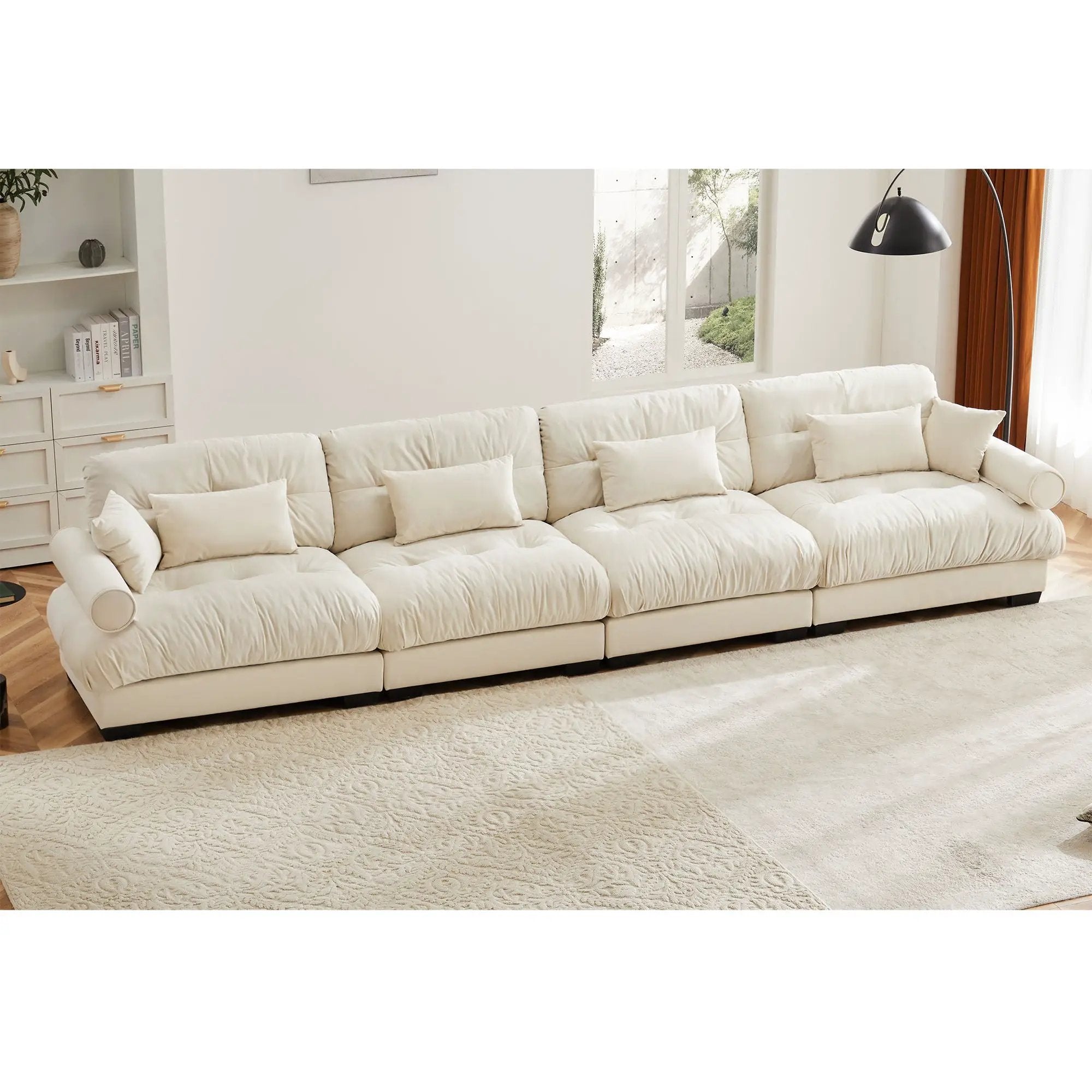 Super Comfort Oversized Modular Sectional Sofa, Deep Seat Convertible L Shaped Couch by Unique Piece Furniture
