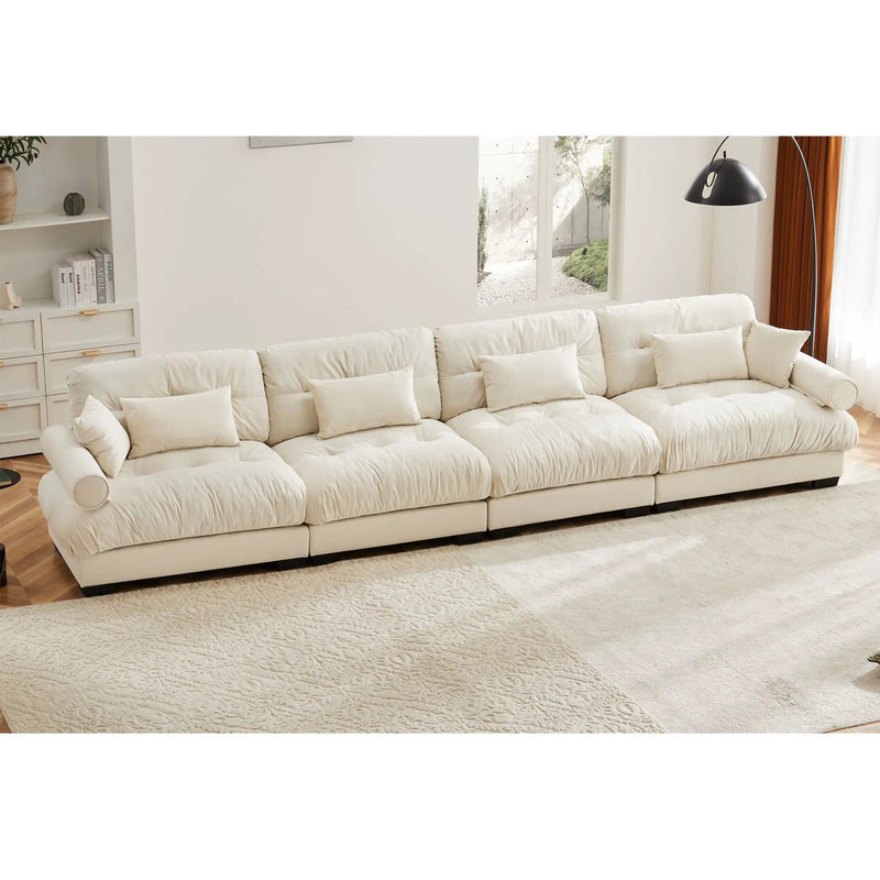Super Comfort Oversized Modular Sectional Sofa, Deep Seat Convertible L Shaped Couch by HouseOfZazla