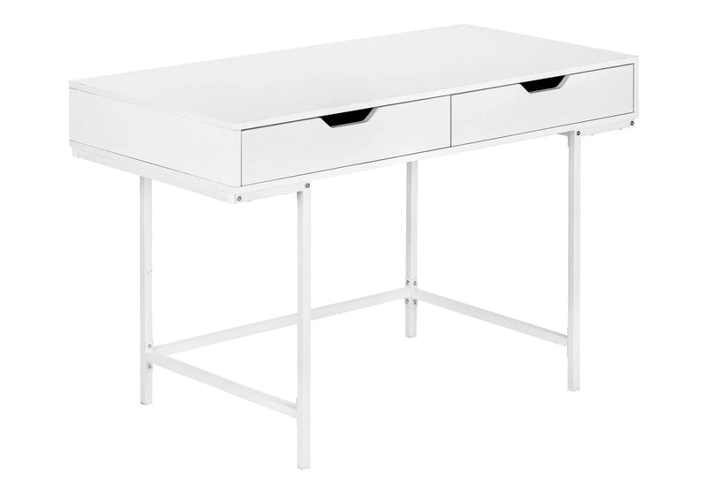 Computer Desk For Home Office, Storage Drawers, Marble Look Contemporary & Modern by HouseOfZazla