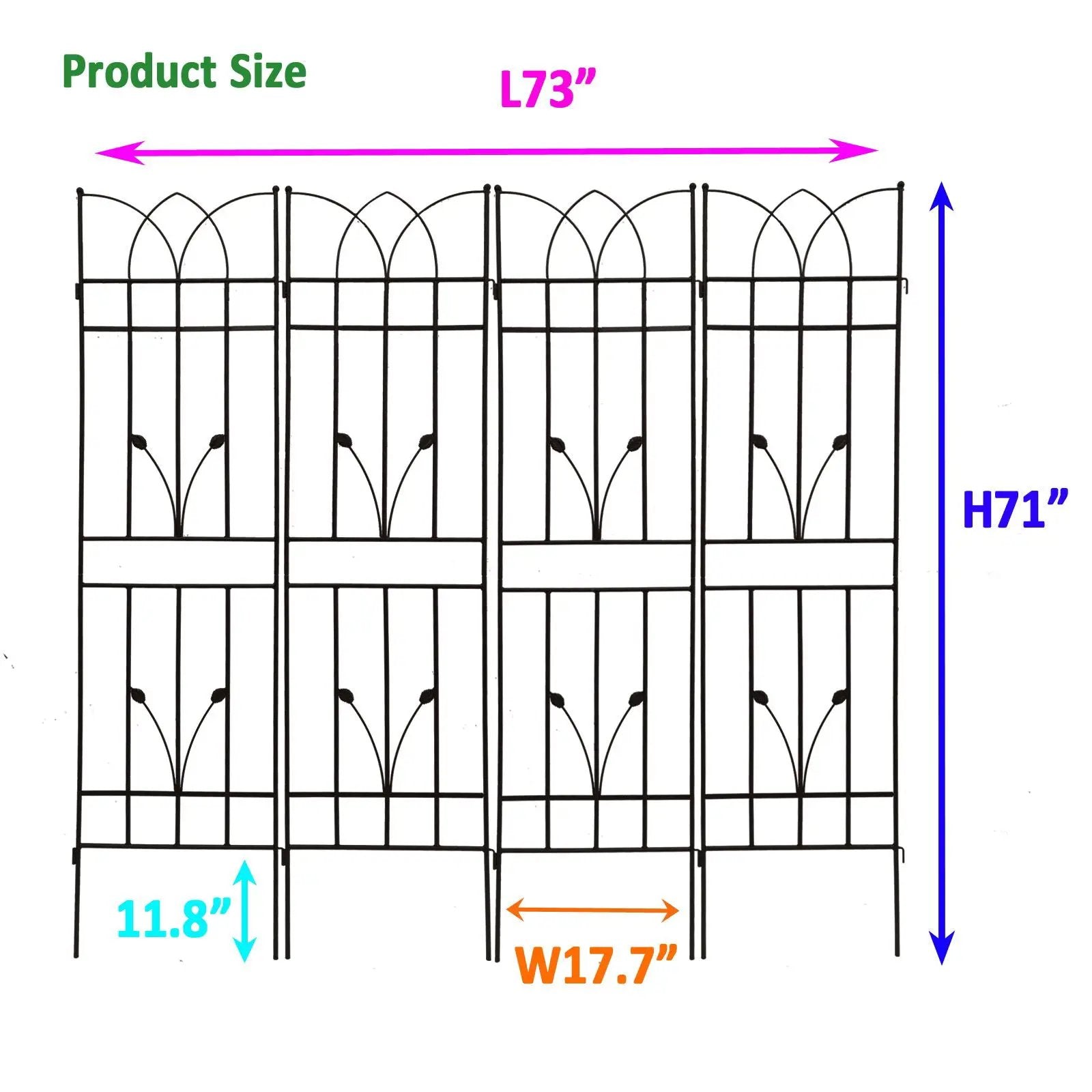 Metal Garden Trellis Rustproof For Climbing Plants Outdoor Flower Support by HouseOfZazla
