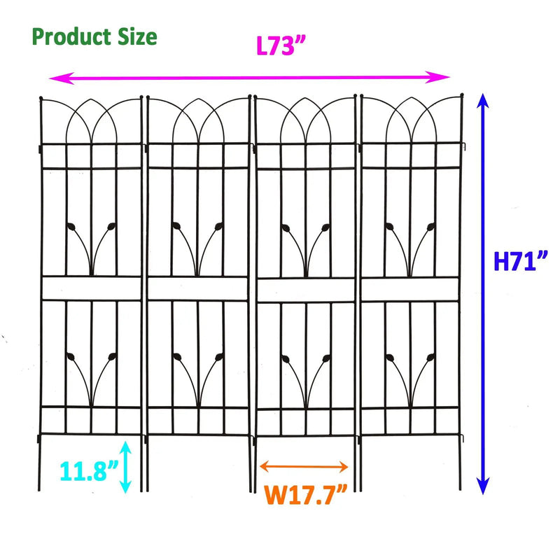 Metal Garden Trellis Rustproof For Climbing Plants Outdoor Flower Support by HouseOfZazla