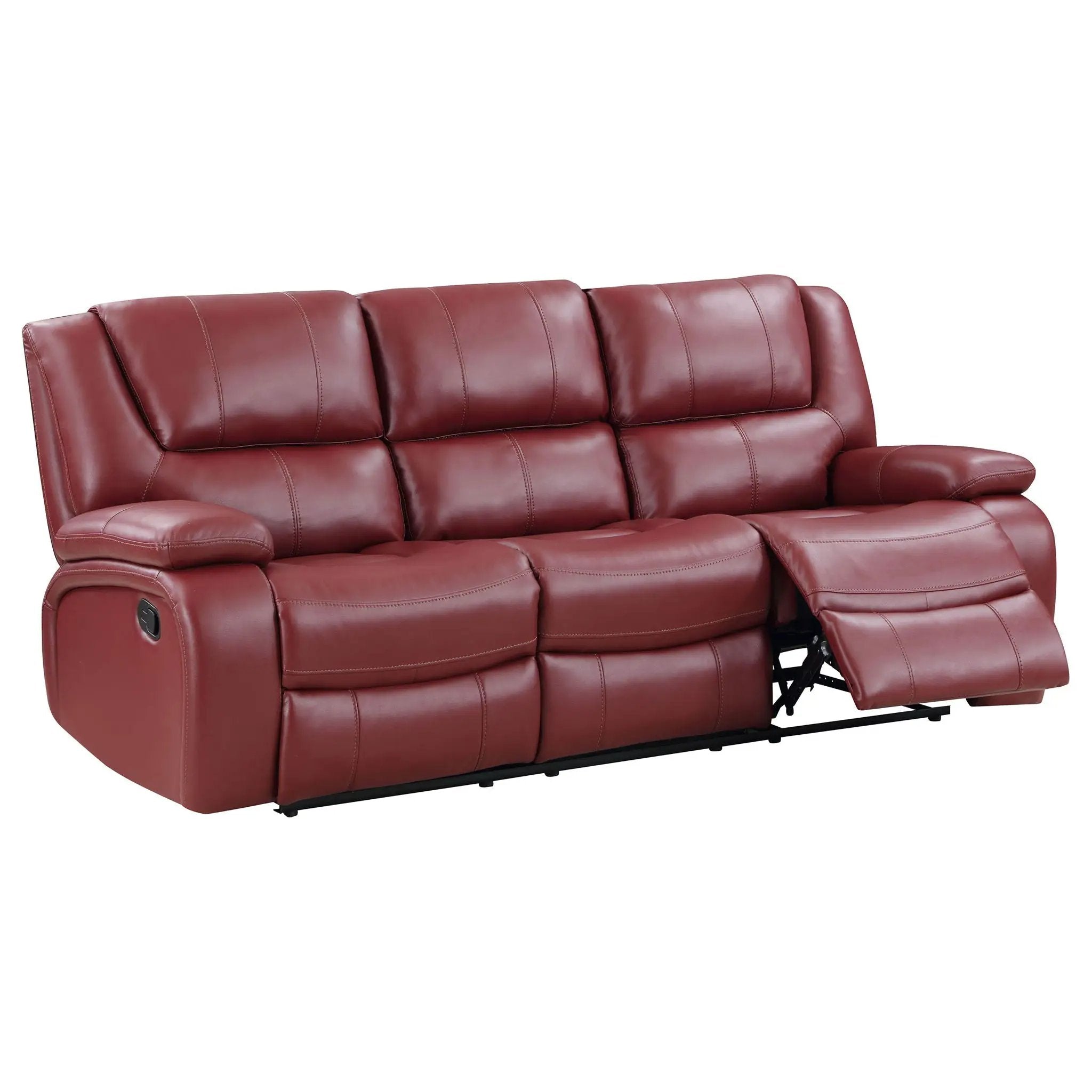 Camila Upholstered Motion Reclining Sofa Red by Unique Piece Furniture