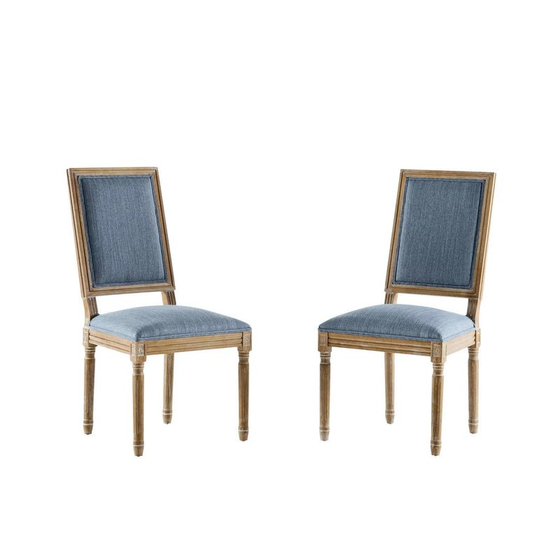 French Country Style Dining Chair With Upholstered Seating And Fluted Legs by HouseOfZazla