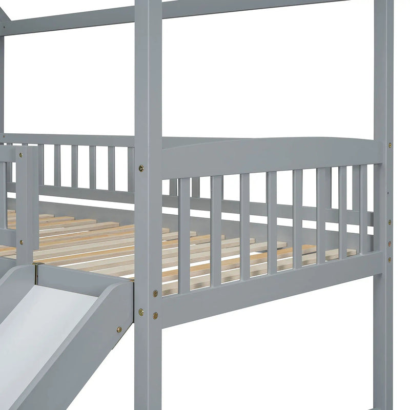 House Bunk Bed With Slide by HouseOfZazla