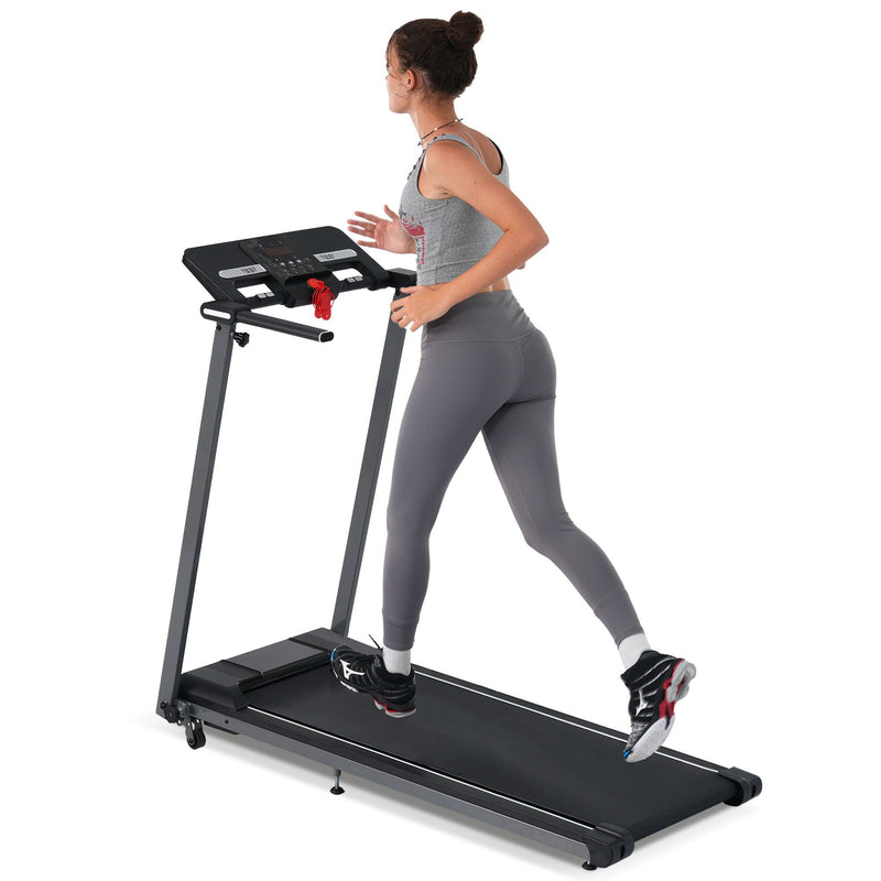 Folding Walking Pad Treadmill For Home With Incline 0.5 7.5Mph - Black by HouseOfZazla