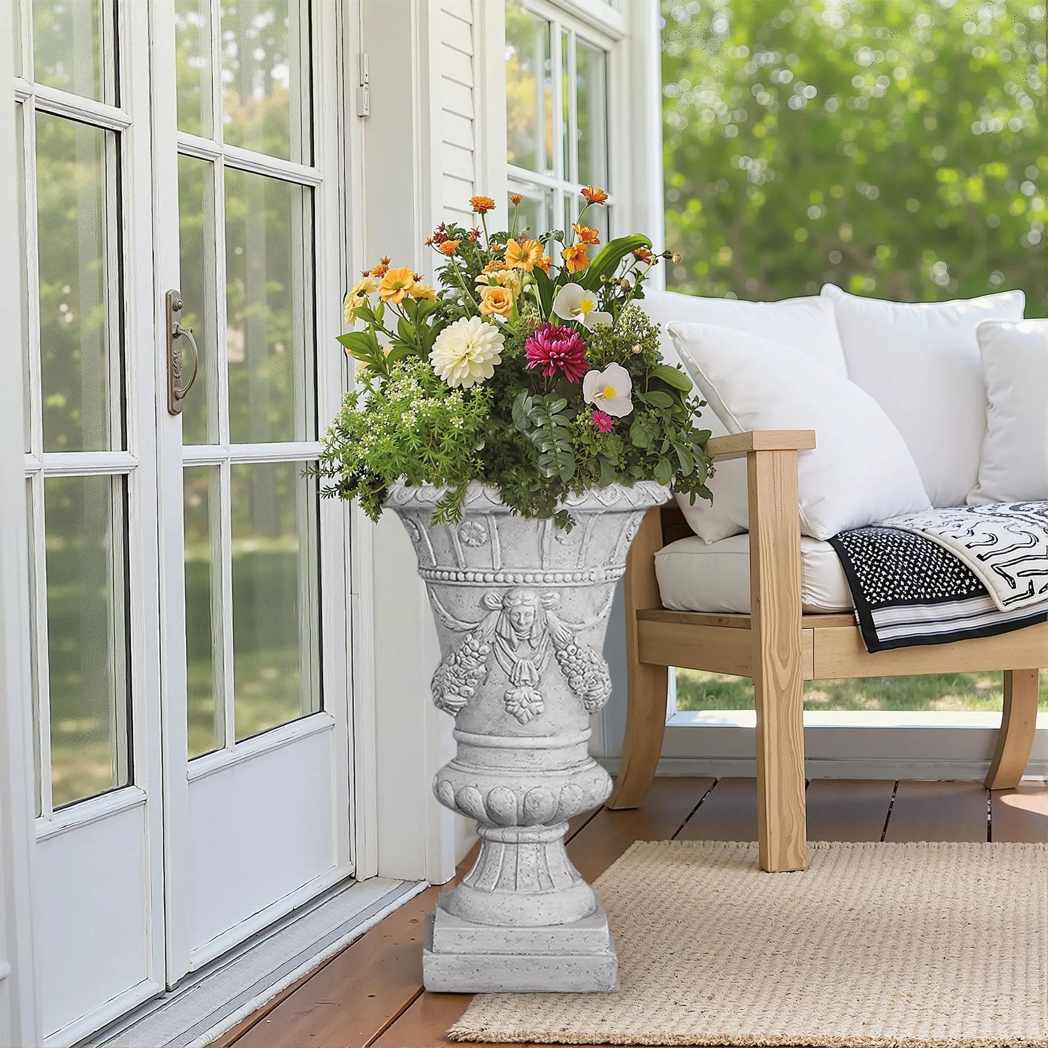 MGO Garden Urn - Light Grey by HouseOfZazla