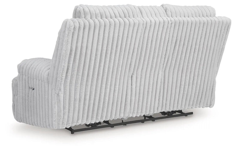 Rhines Falls - Double Reclining Power Loveseat With Console - Alloy by Unique Piece Furniture