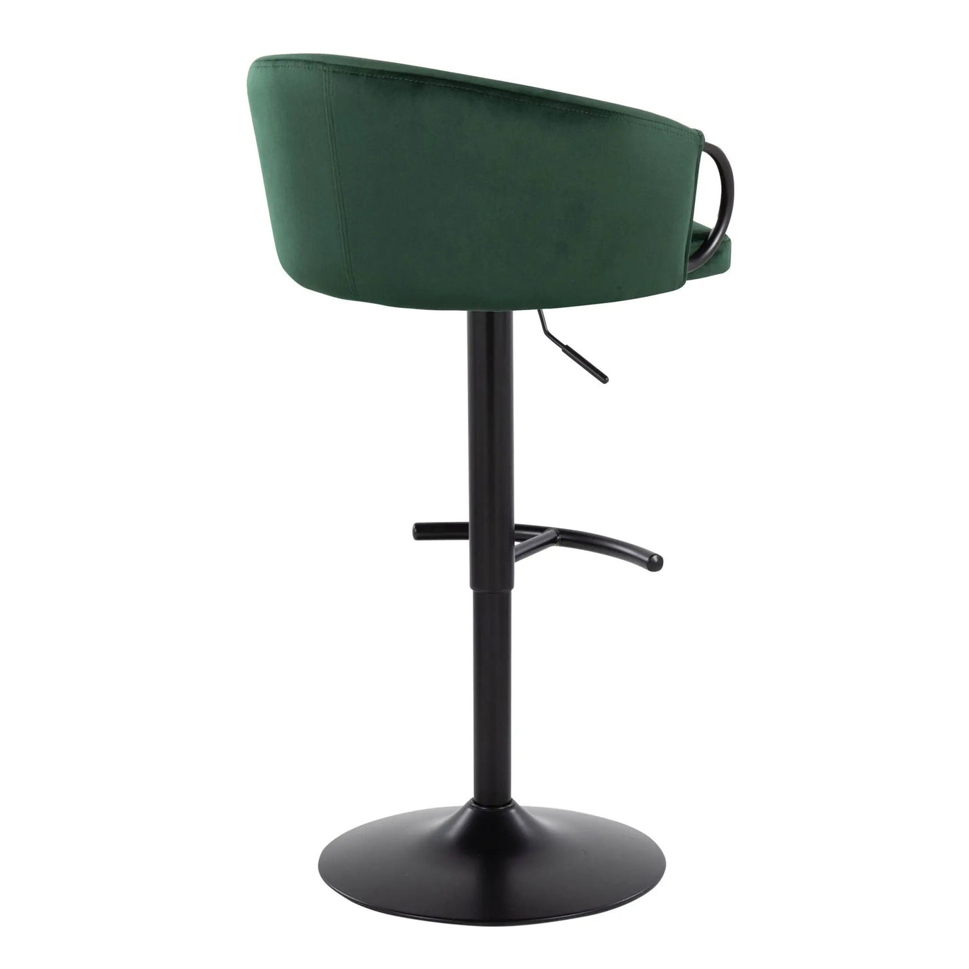 Claire - Contemporary Adjustable Barstool With Swivel With Rounded T Footrest (Set of 2) by HouseOfZazla