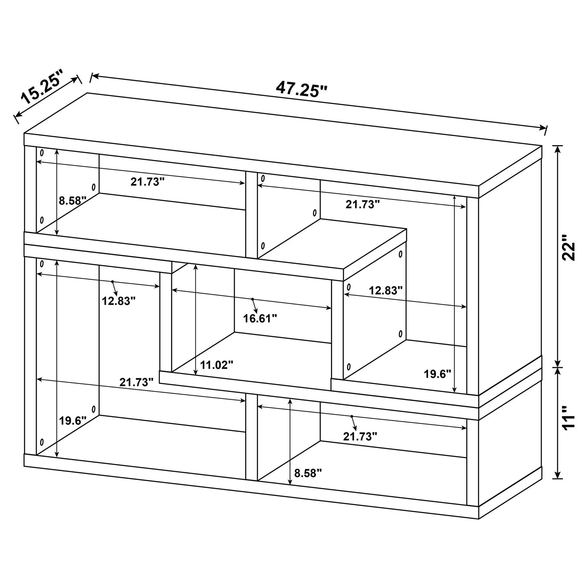 Convertable L-Shaped Bookcase With Open Shelves - White by HouseOfZazla