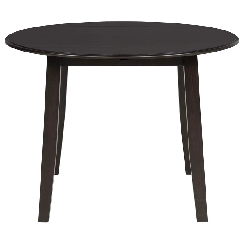 Catley 5-piece Round Drop Leaf Dining Table Set Dark Coffee by Unique Piece Furniture