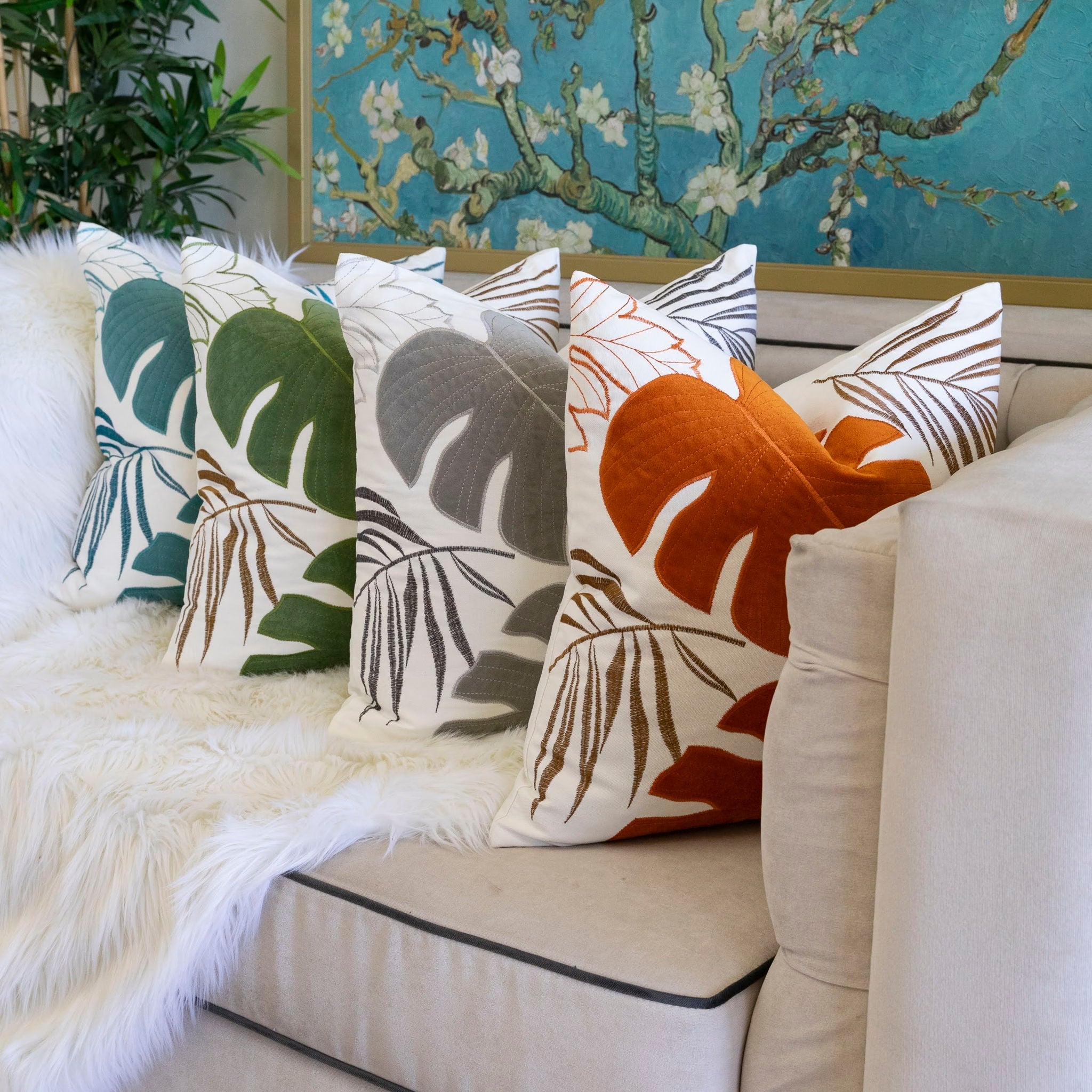 Autumn Vibes Leaf Accent Pillow by HouseOfZazla