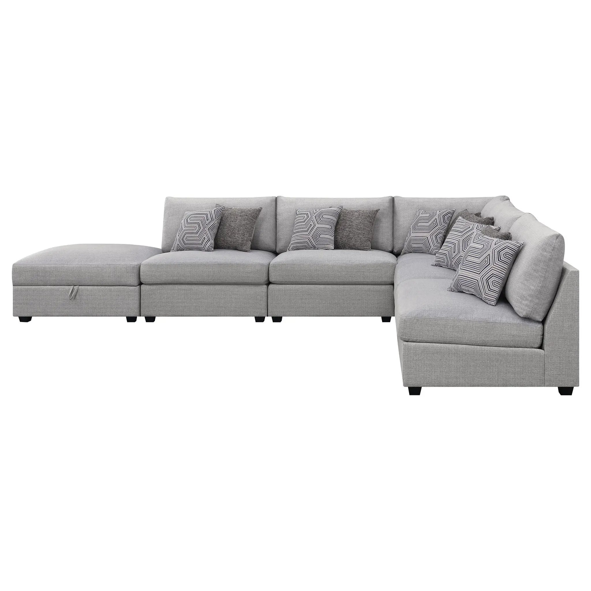 Cambria 6-piece Upholstered Modular Sectional Sofa Grey by Unique Piece Furniture