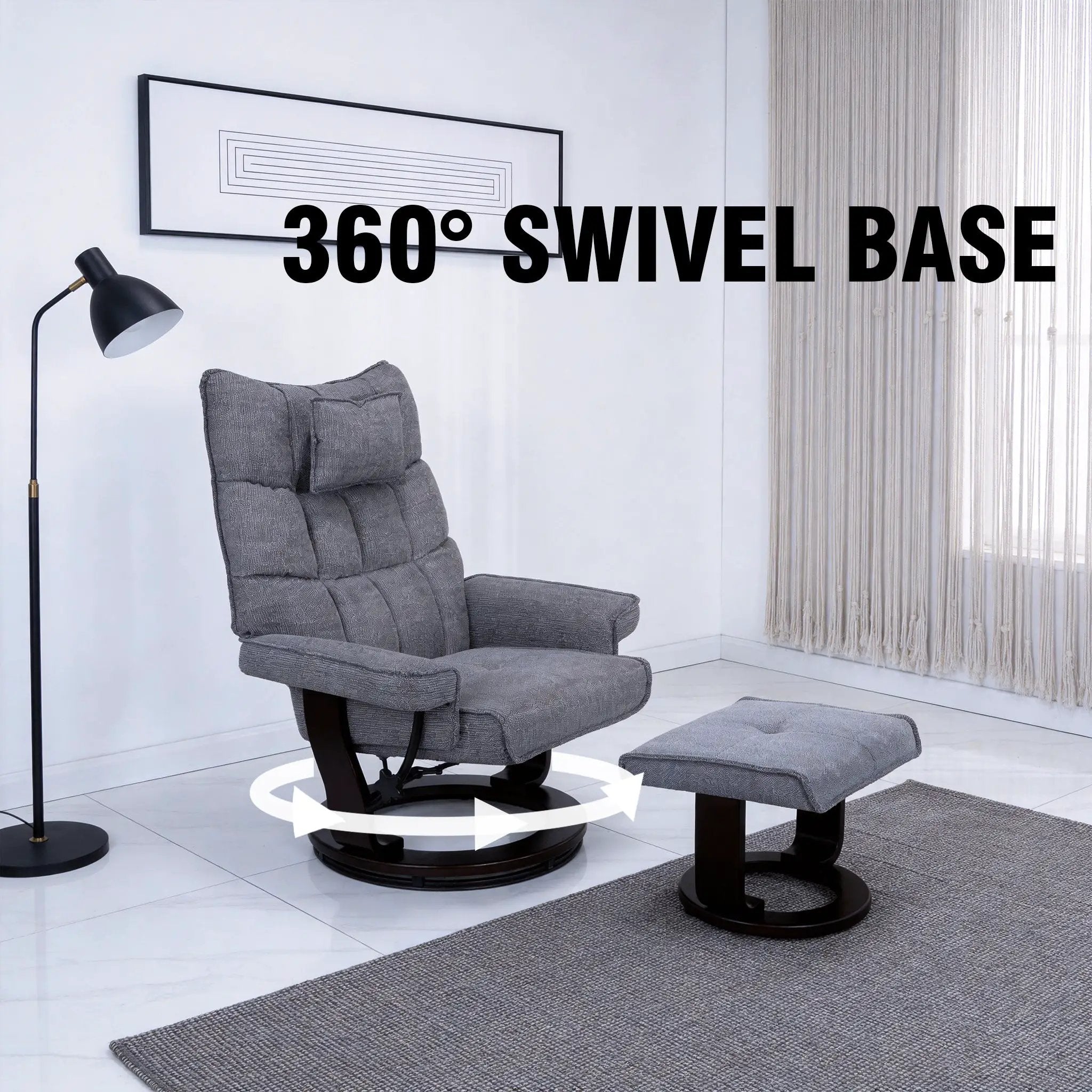 8-Point Massage Recliner with Ottoman by HouseOfZazla