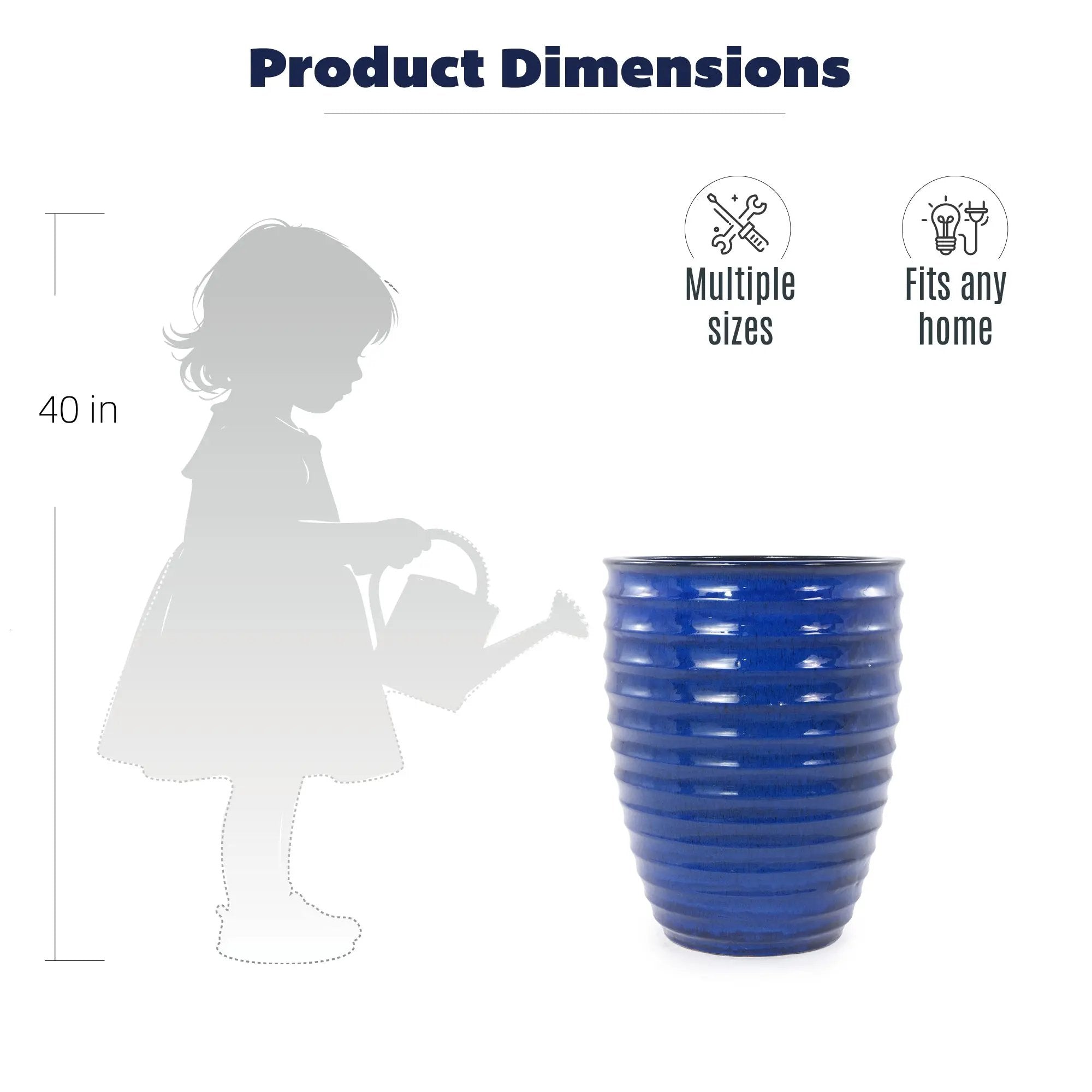 Handmade Sapphire Garden Pot by HouseOfZazla
