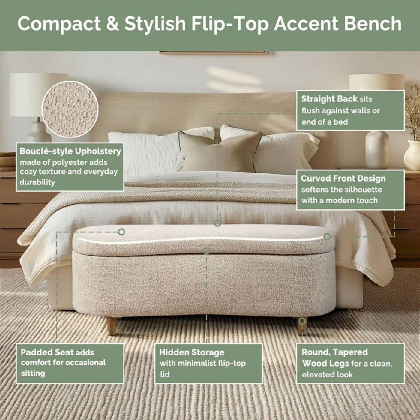 Flip Top Storage Bench by Unique Piece Furniture