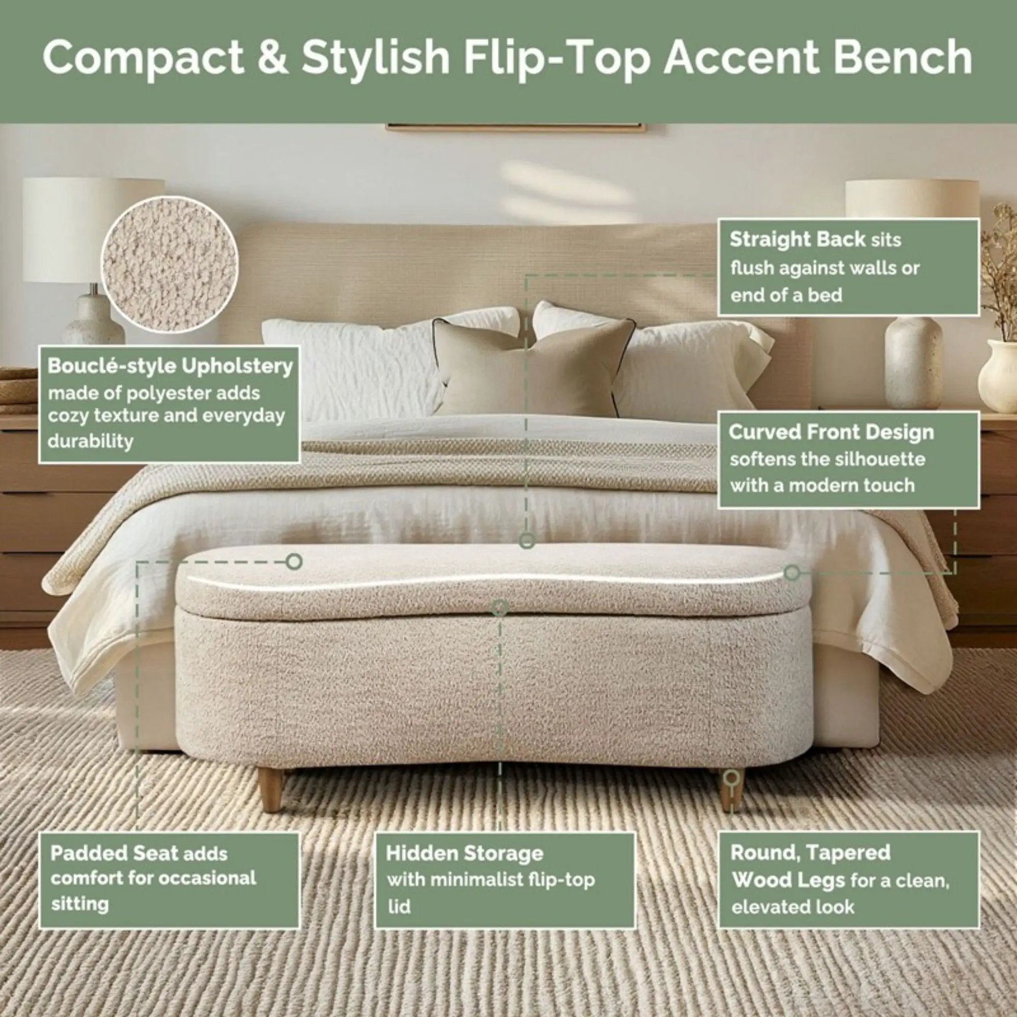 Flip Top Storage Bench by Unique Piece Furniture
