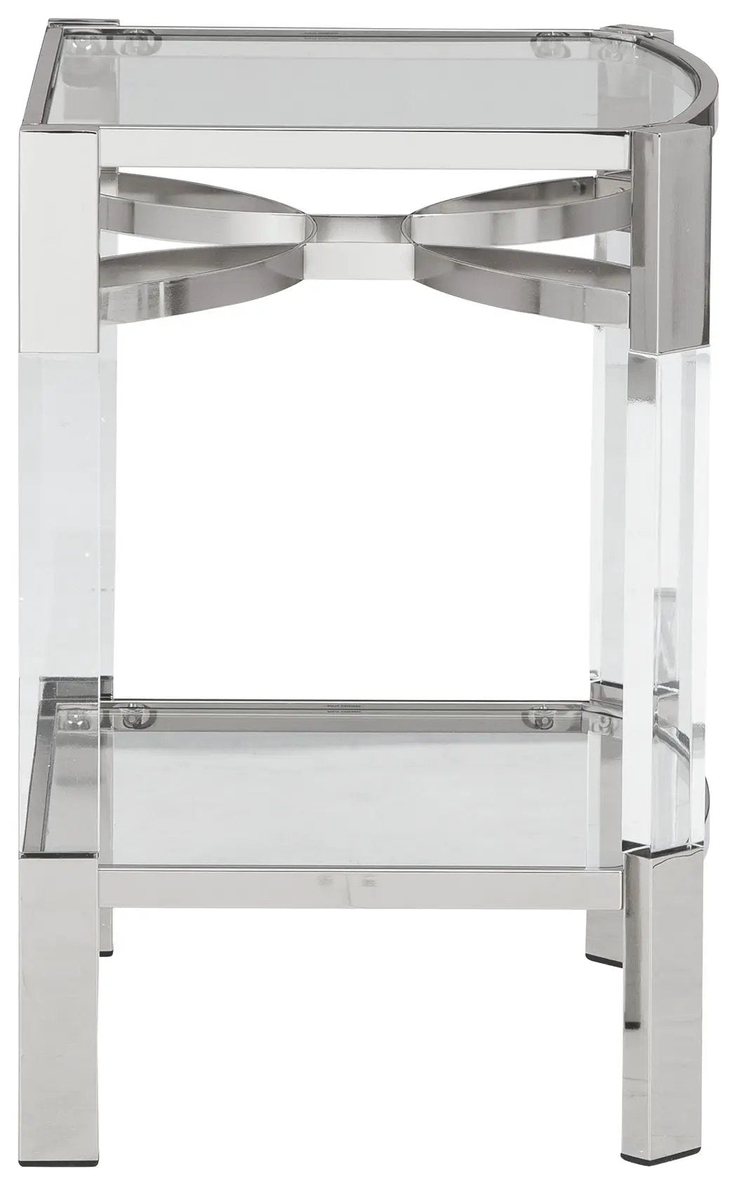 Chaseton - Accent Table - Clear / Silver Finish by Unique Piece Furniture