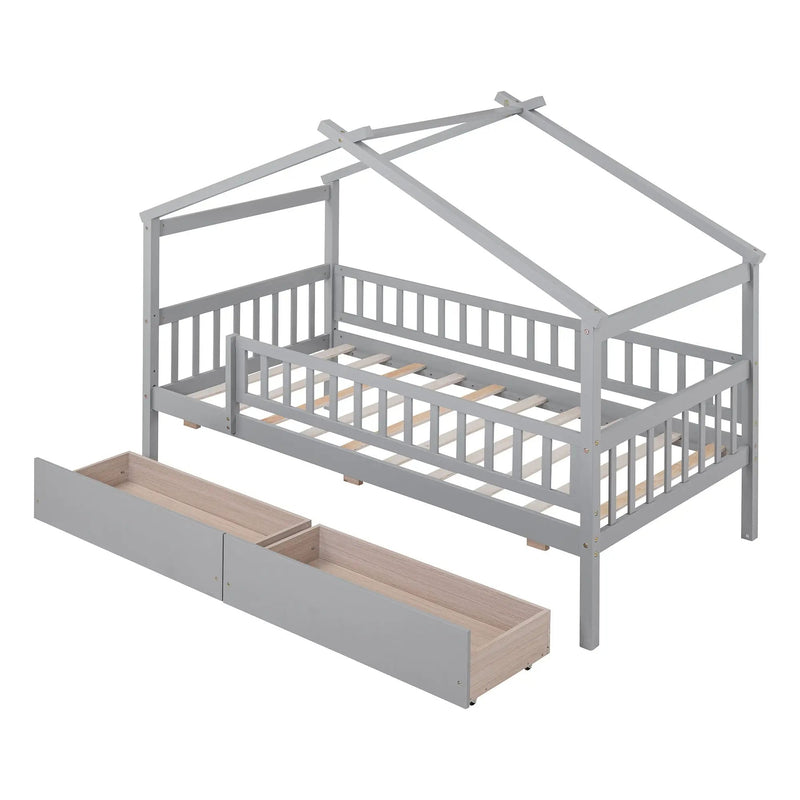 House Bed With 2 Drawers by HouseOfZazla