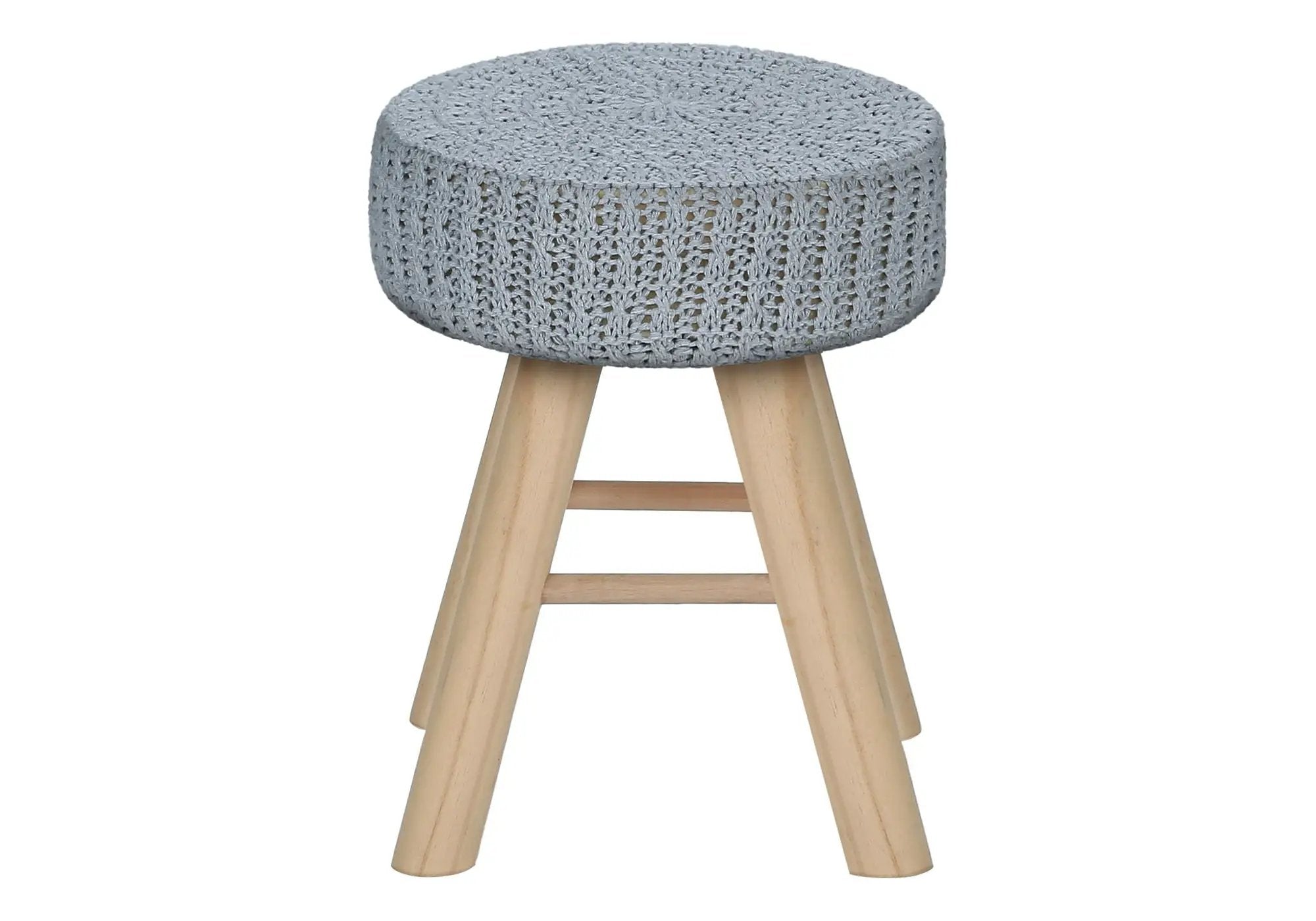 Ottoman, Pouf, Footrest, Foot Stool, Round, Natural Wood Legs, Contemporary, Modern by Unique Piece Furniture