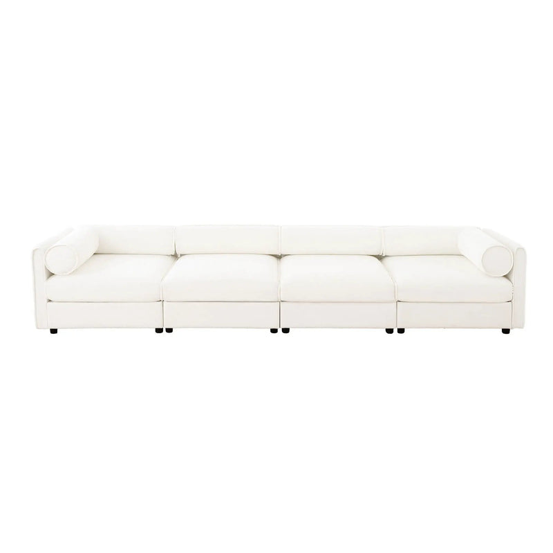 Stylish Sofa With Storage Seat And Cylindrical Backrest by Unique Piece Furniture