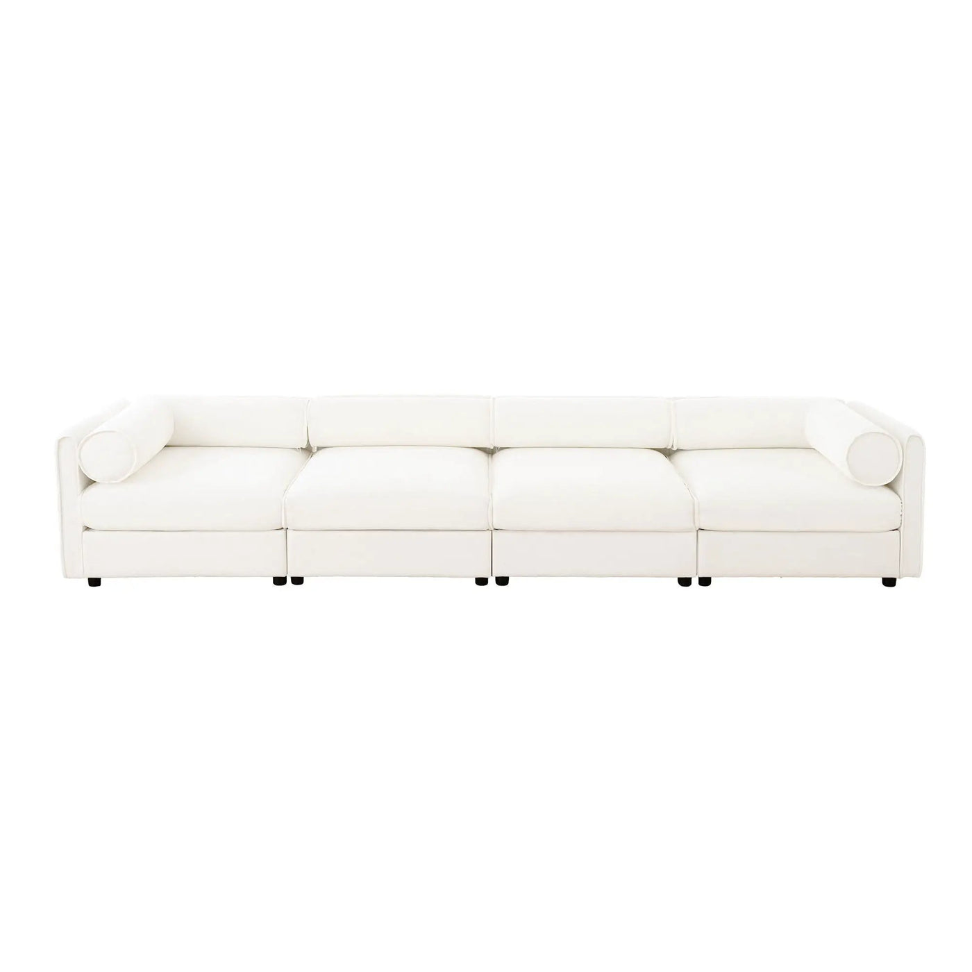 Stylish Sofa With Storage Seat And Cylindrical Backrest by Unique Piece Furniture