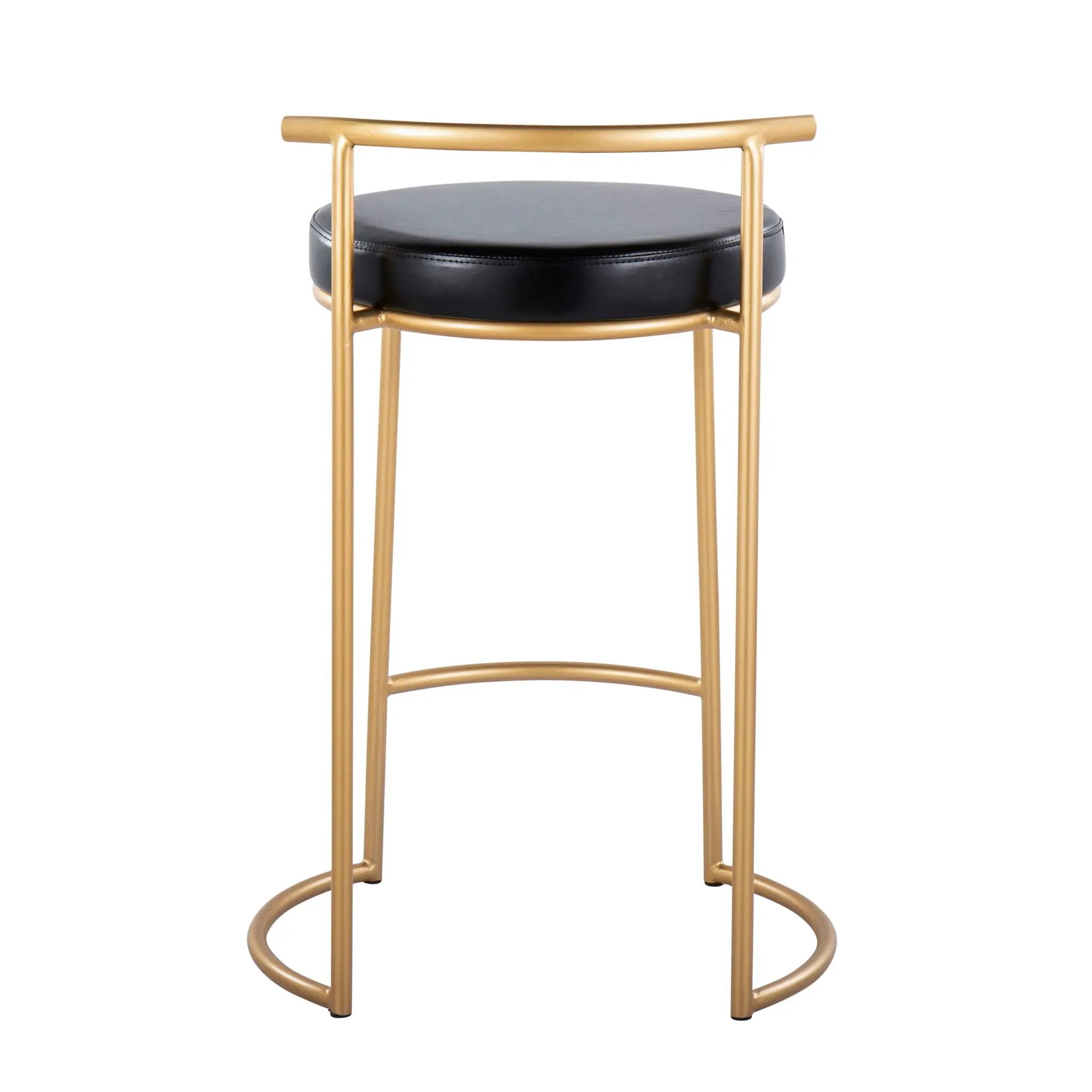 Fuji - Round Contemporary Fixed Height Counter Stool (Set of 2) by HouseOfZazla