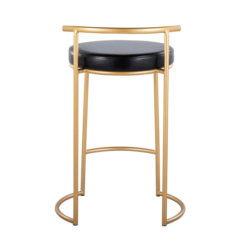 Fuji - Round Contemporary Fixed Height Counter Stool (Set of 2) by HouseOfZazla
