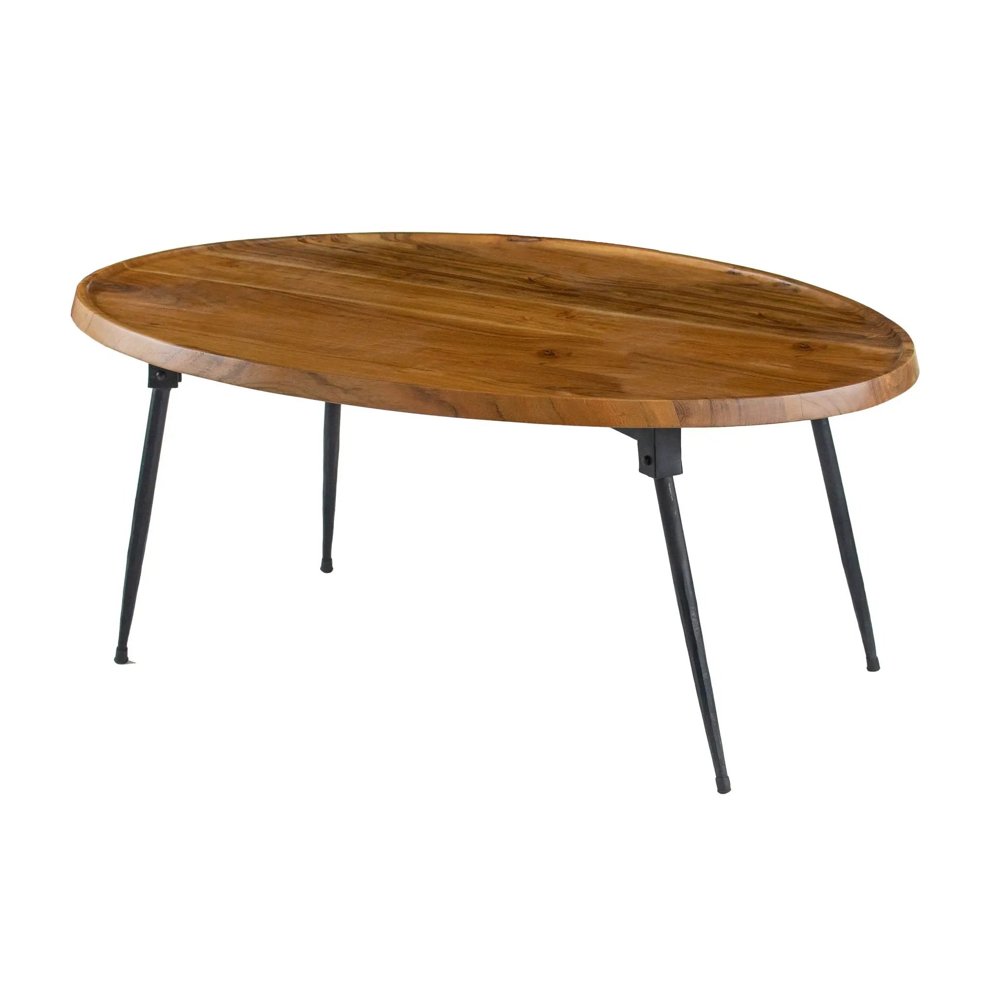 Oval Coffee Table - Brown by HouseOfZazla