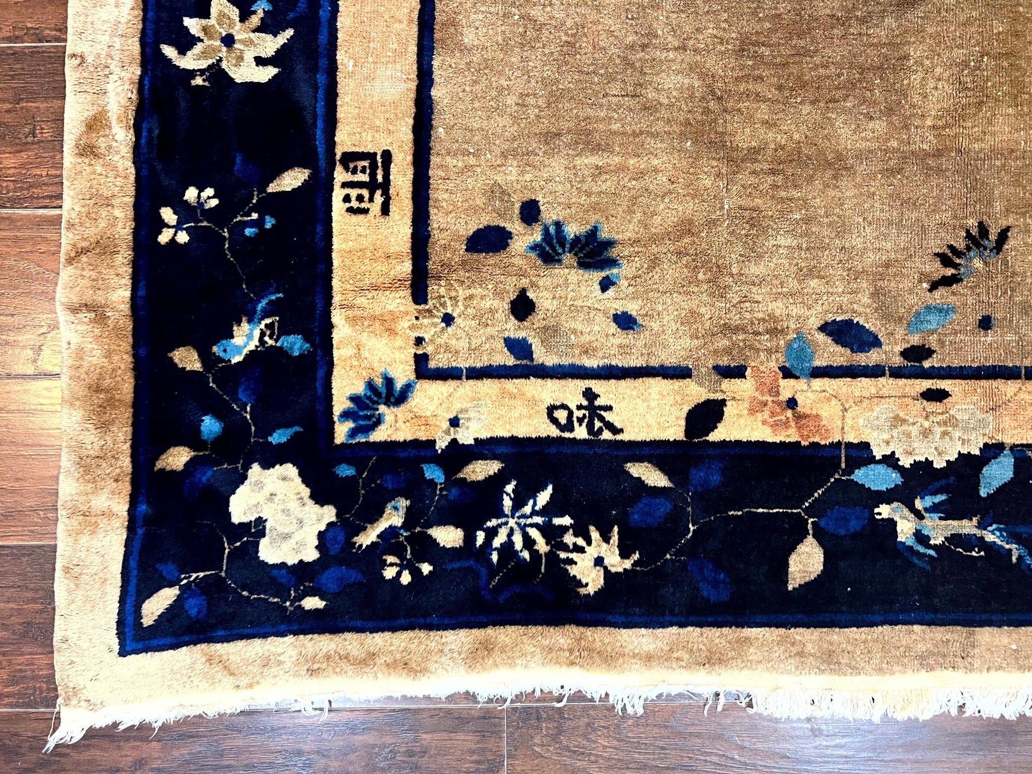 Antique Chinese Wool Rug 10x13, Large 1920s Peking Carpet, Handmade by Jewel Rugs