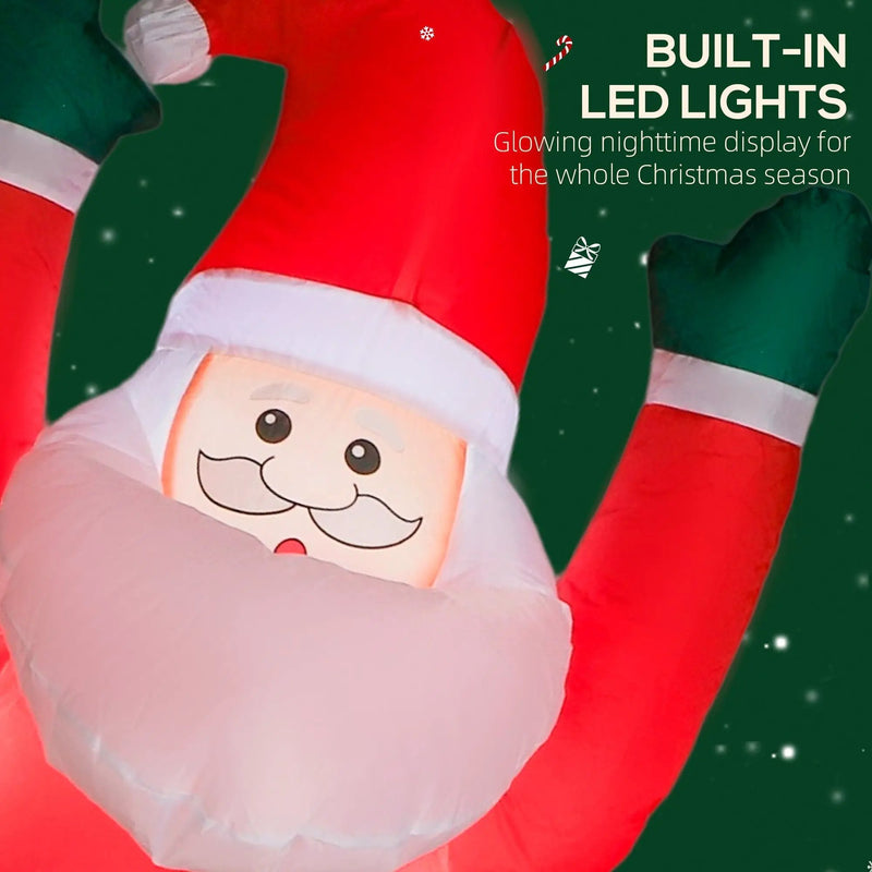 7ft Hanging Christmas Inflatable Santa with Dog by HouseOfZazla