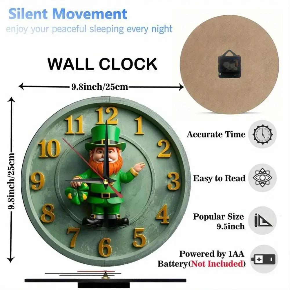 Wall Clock - Silent Wooden Round by House Of Avana