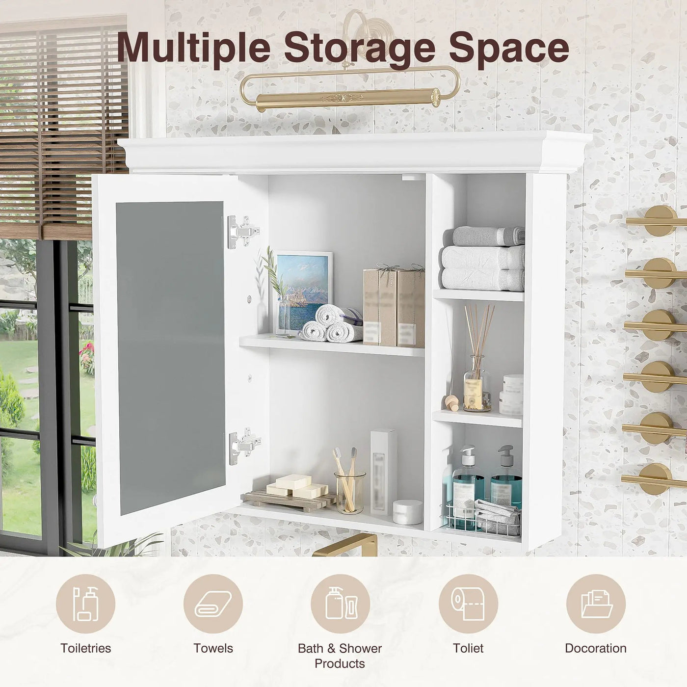 Wall Mounted Bathroom Storage Cabinet With Mirror Door by Unique Piece Furniture
