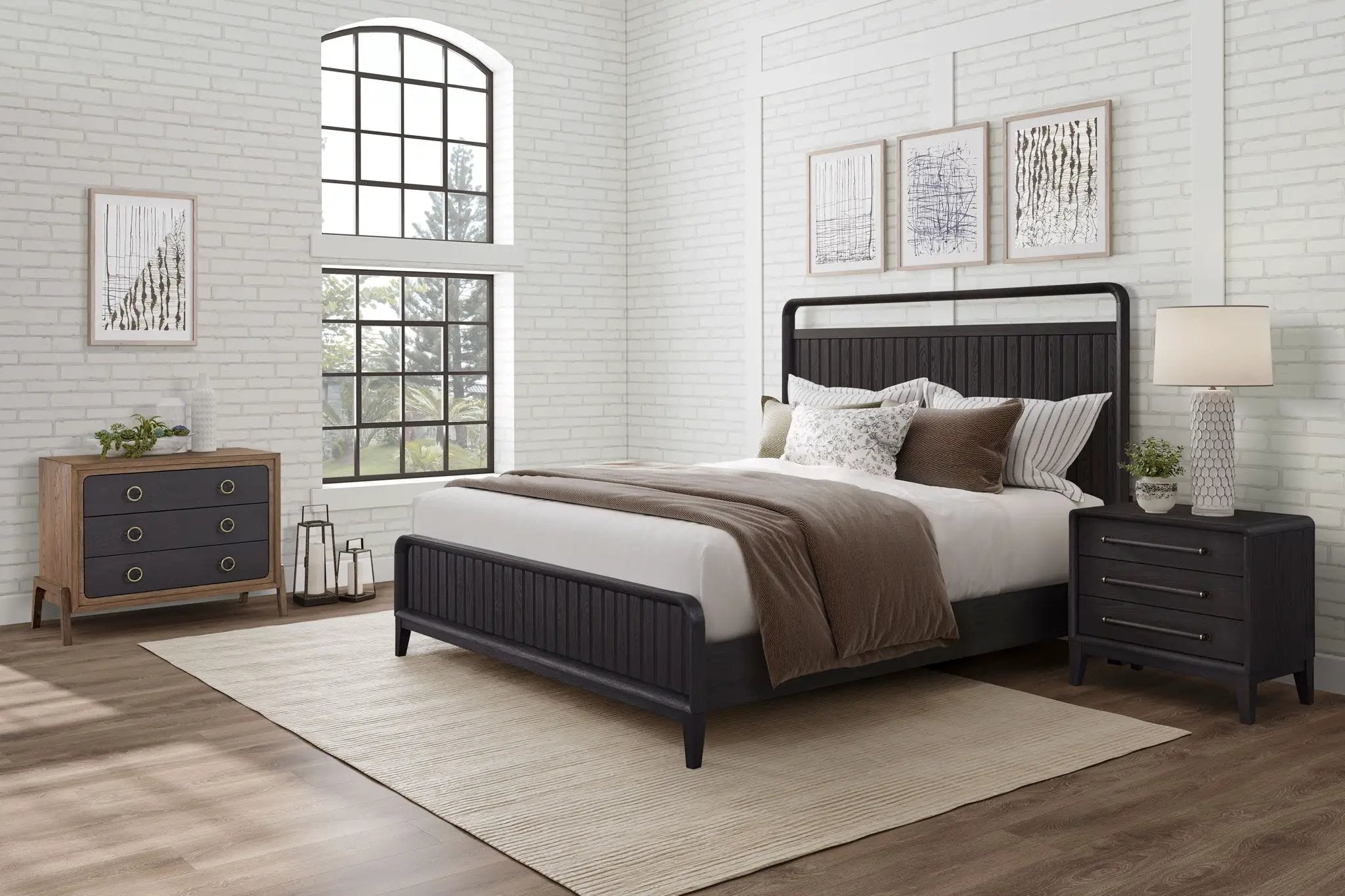 3 Drawer Nightstand With USB - Black by Unique Piece Furniture