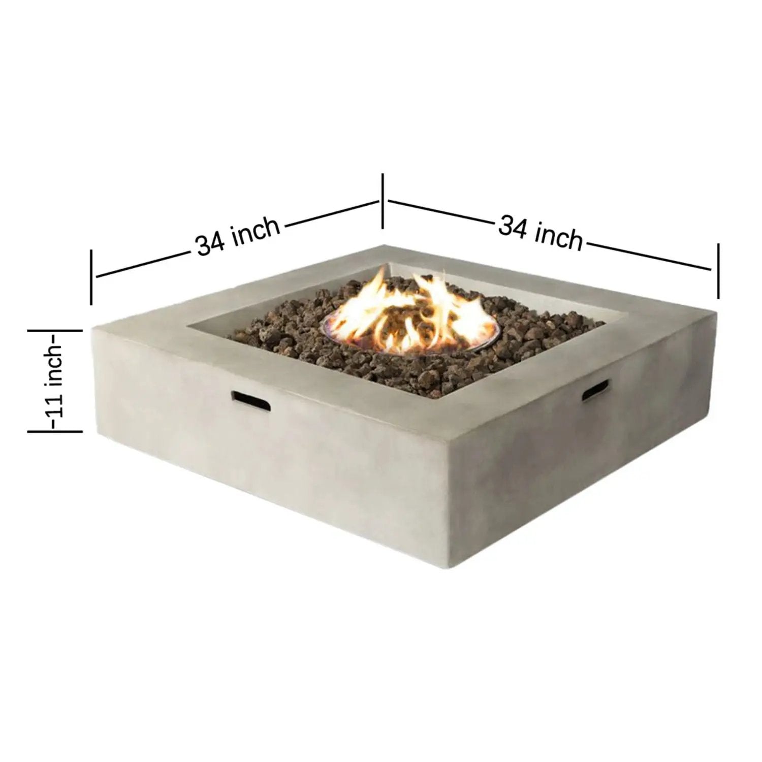 Streamlined Aesthetic Outdoor Fire Pit Table by Unique Piece Furniture