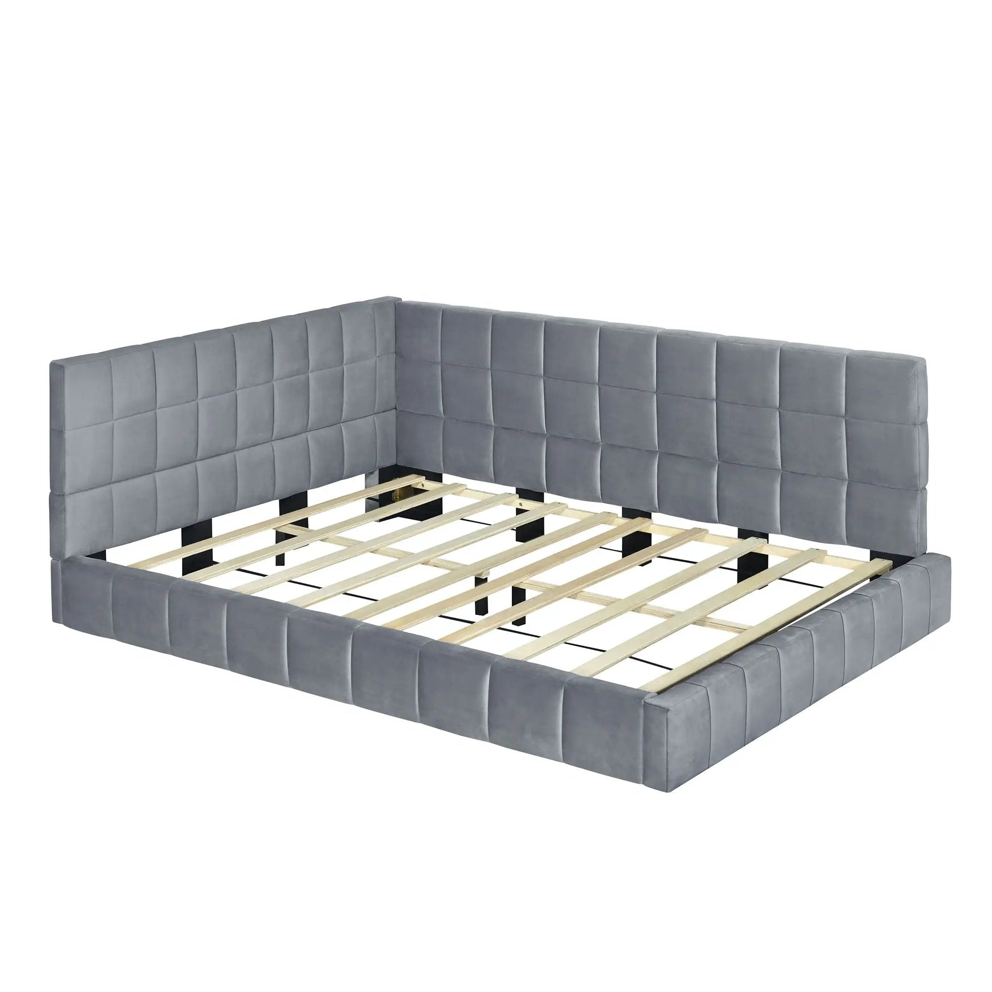 Full Size Upholstered Classic Daybed / Sofa Bed Frame, Elegant Design - Gray by Unique Piece Furniture