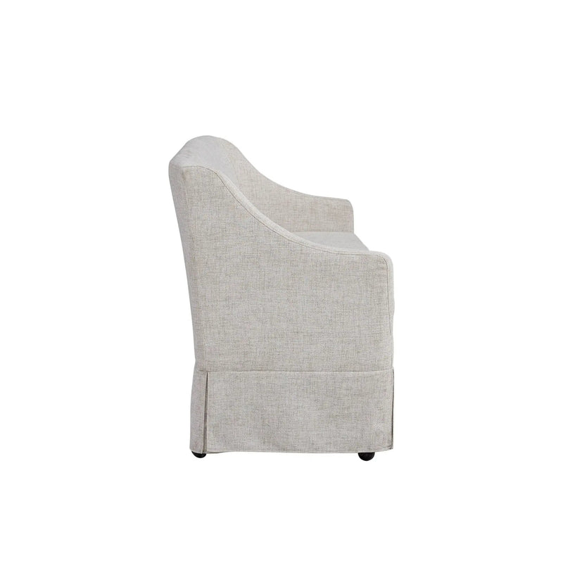 Slip Covered Settee With Casters - Beige by Unique Piece Furniture