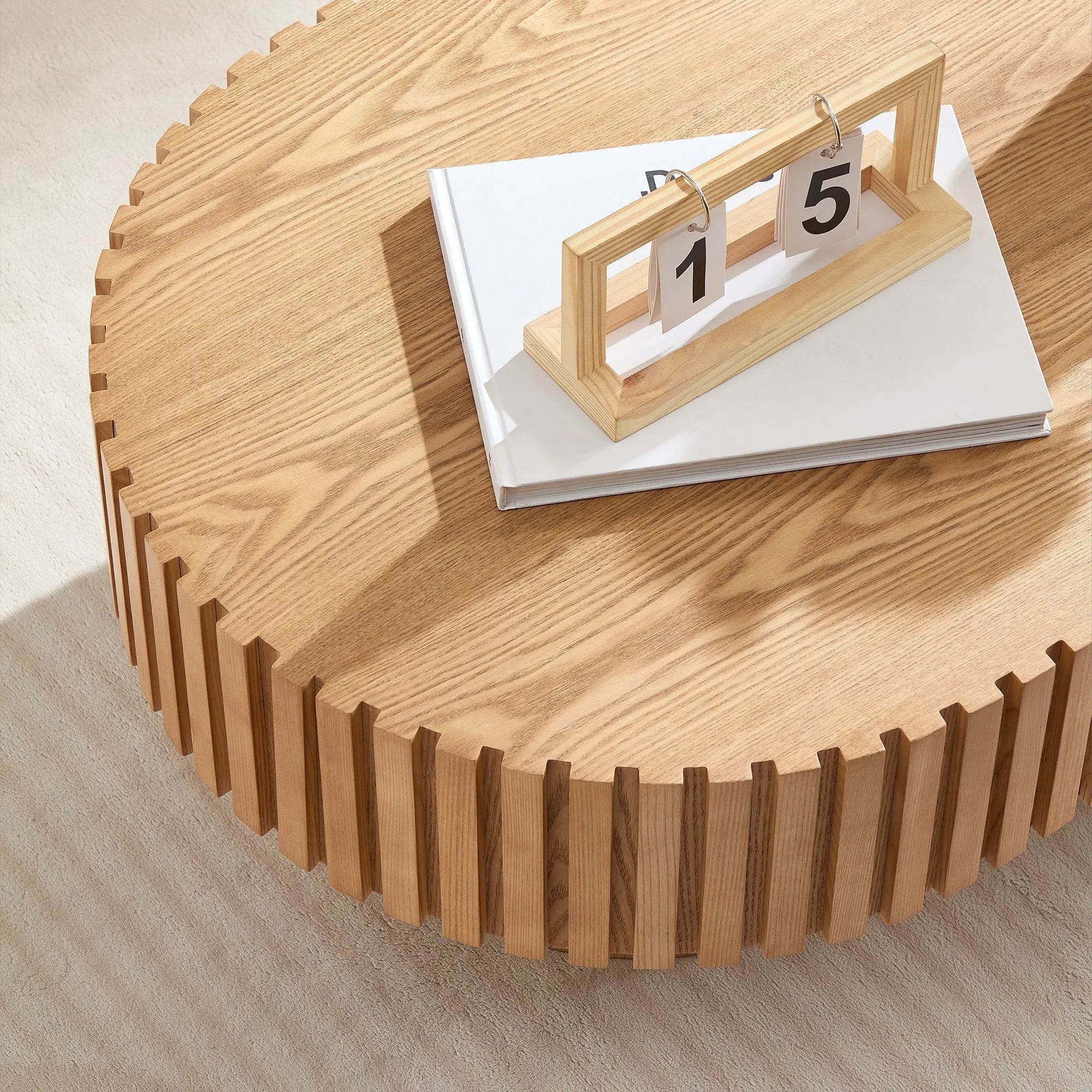 43.7 Inch Modern Handcrafted Drum Coffee Table by HouseOfZazla