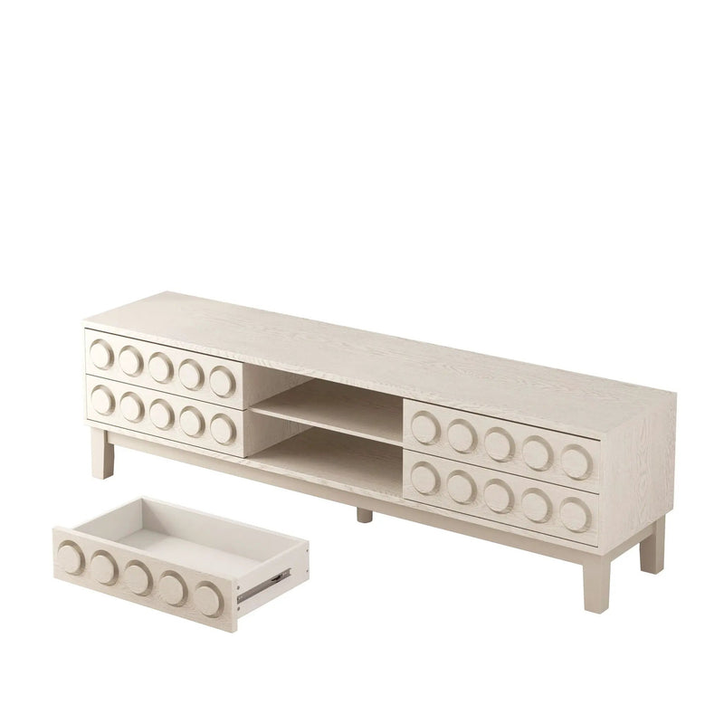 Media Console With 4 Drawers And Cable Management by Unique Piece Furniture