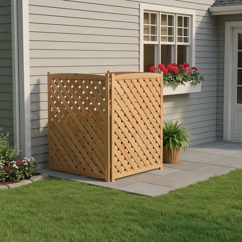 Outdoor 3 Panel Air Conditioner Fence Screen by HouseOfZazla