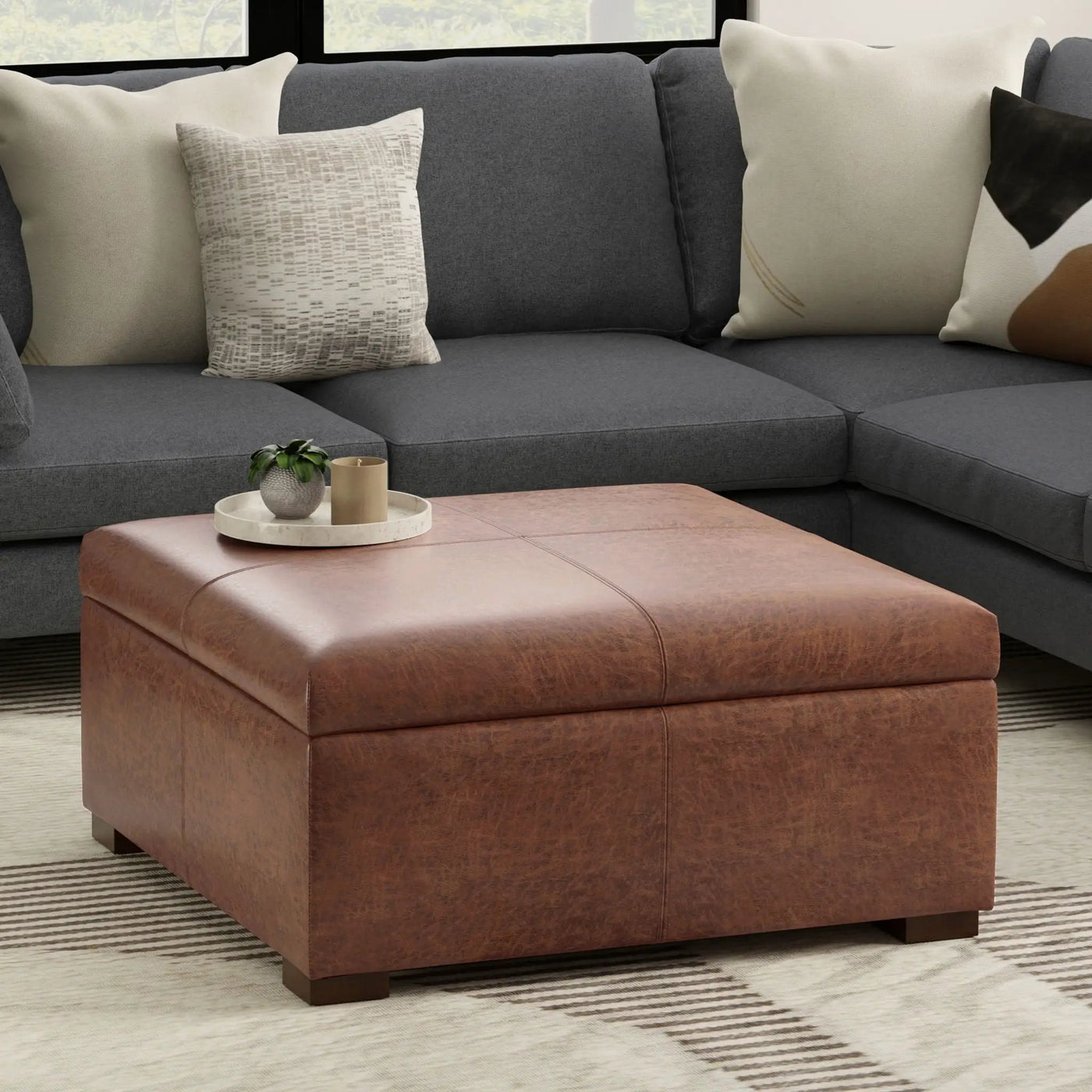 Gabbie - Coffee Table Upholstered Storage Ottoman by Unique Piece Furniture