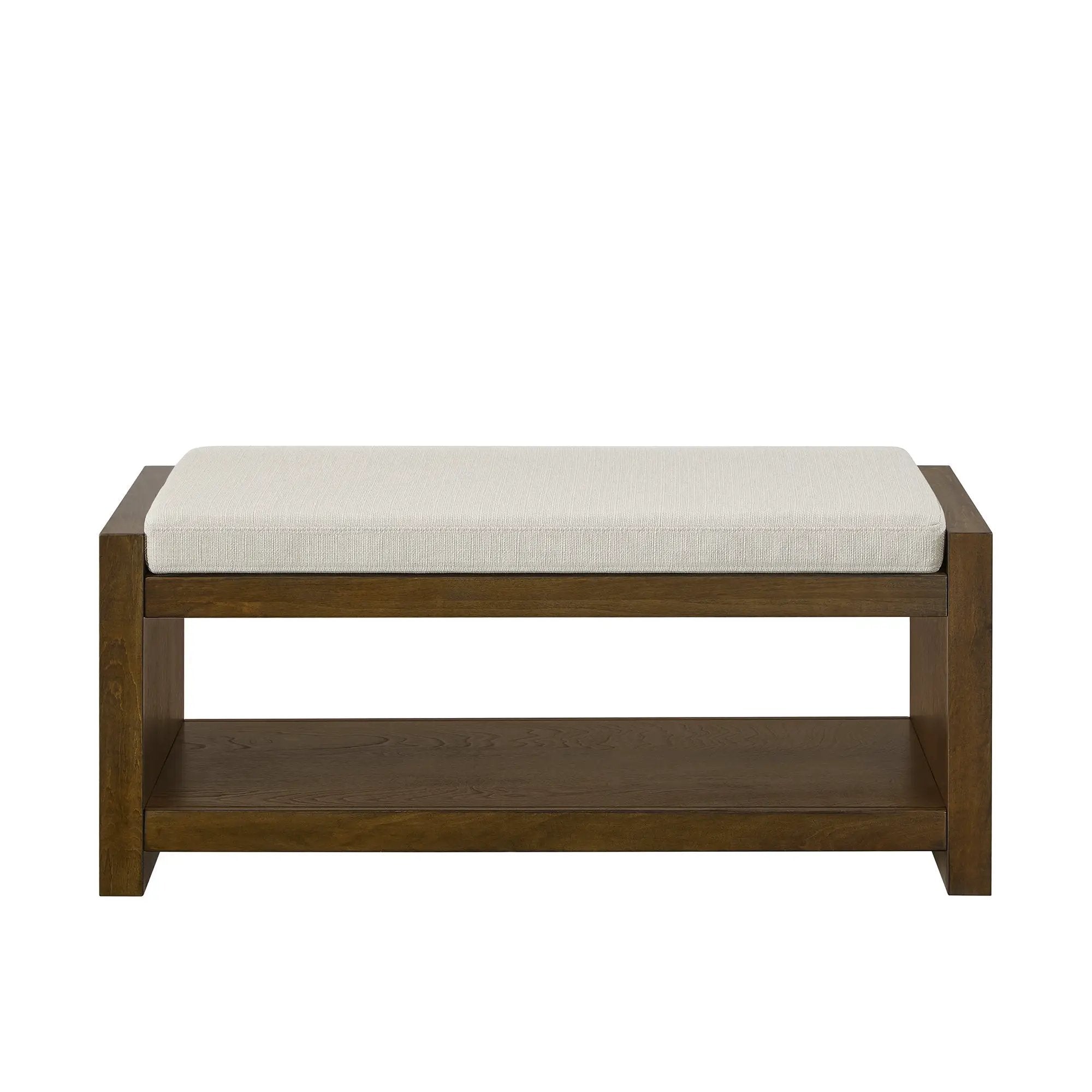40" Accent Bench with Lower Shelf Shoe Rack by HouseOfZazla