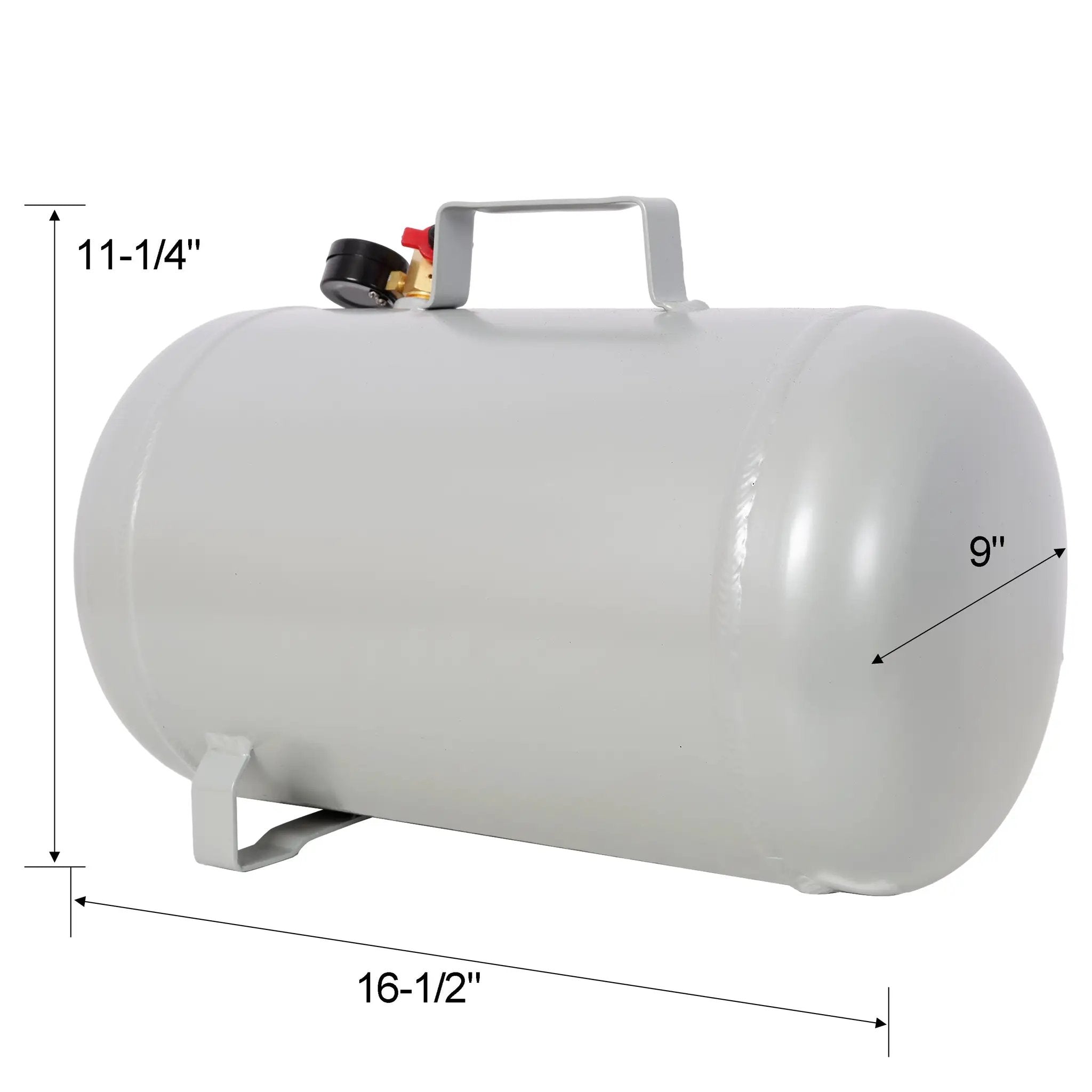 Portable 5 Gallon Aluminum Air Tank with Pressure Gauge and Hose by HouseOfZazla