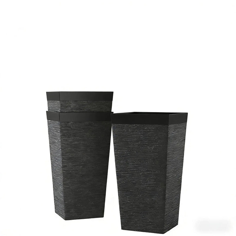 Modern Design Stackable Tapered Planters, Set of 3 Outdoor Planters by HouseOfZazla