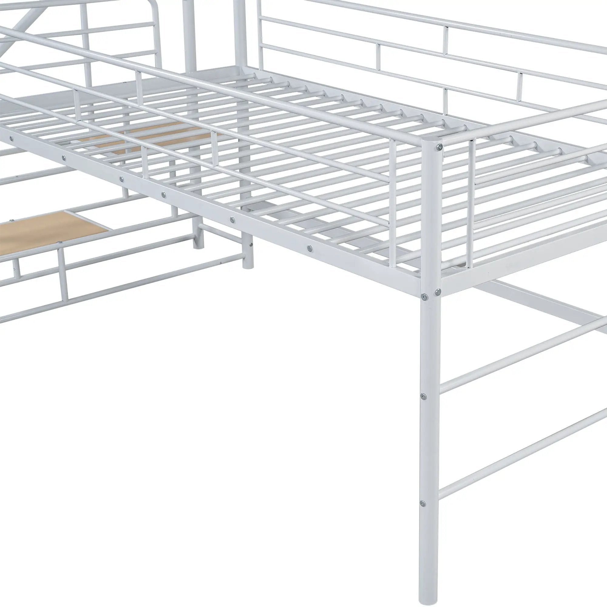Loft Bed With Storage Stairs And Metal Frame by Unique Piece Furniture