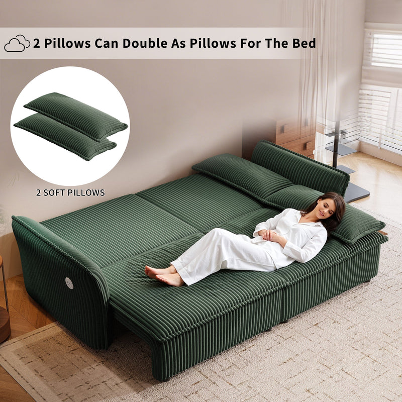 Multi-Functional 85-Inch Convertible Sofa Bed by HouseOfZazla