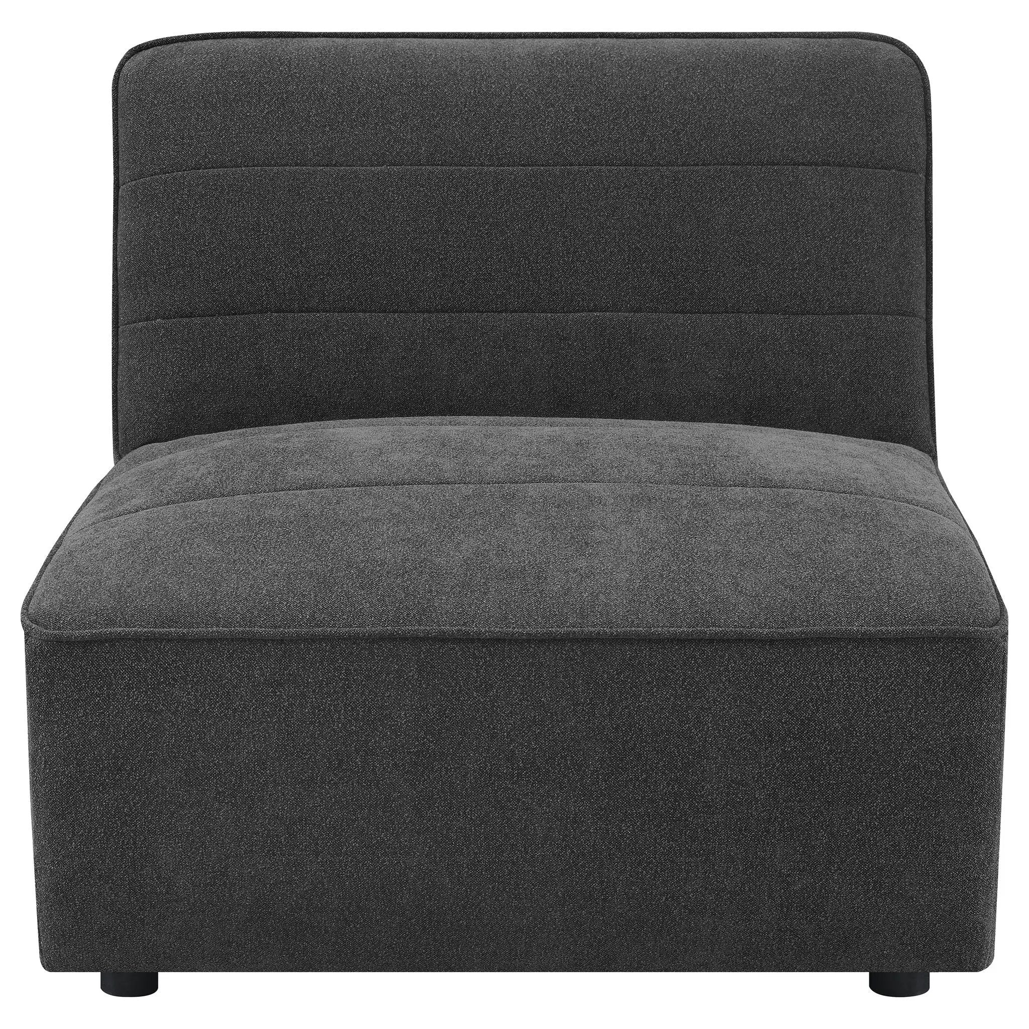Sunny Upholstered Armless Chair Dark Charcoal by Unique Piece Furniture