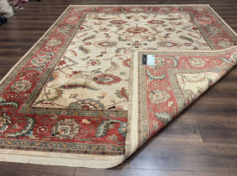 Karastan Rug 8.8 x 10, Ashara Agra Ivory #549, Wool, Vintage by Jewel Rugs