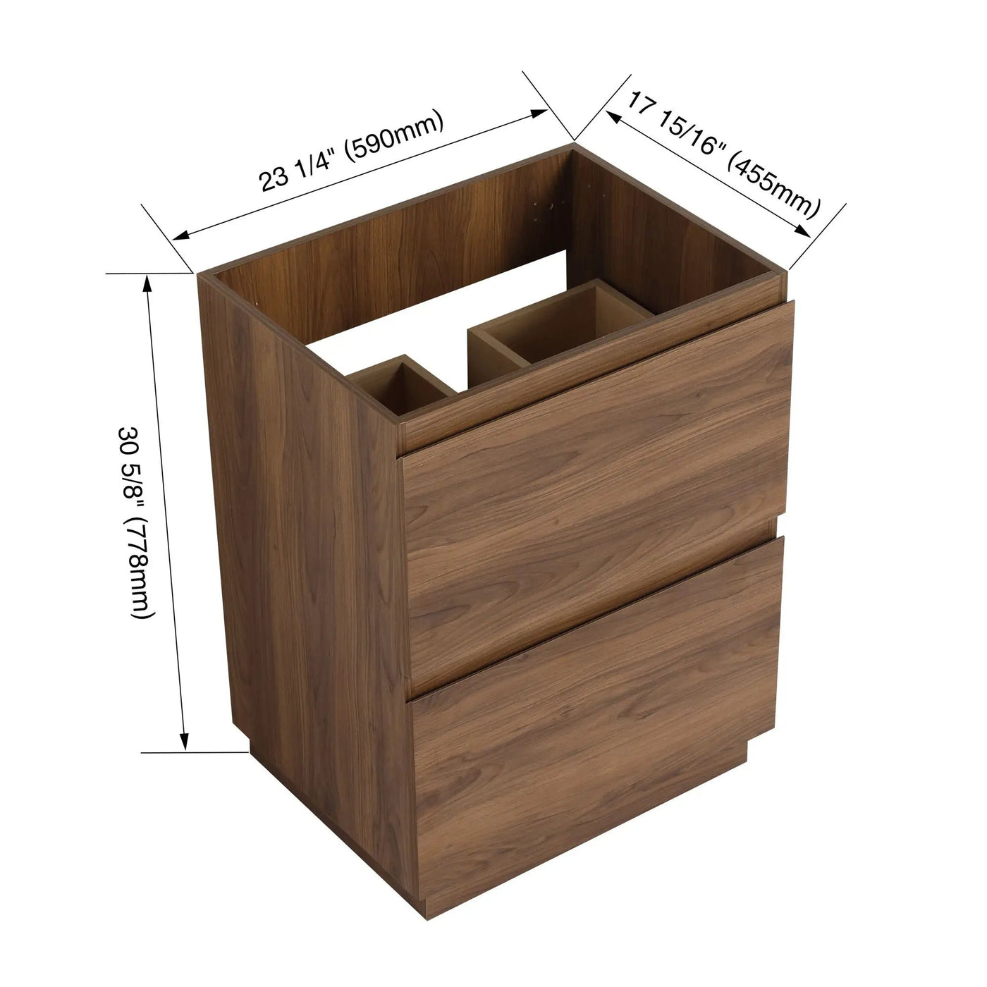 Modern Freestanding Bathroom Vanity Cabinet With Double Drawer by HouseOfZazla