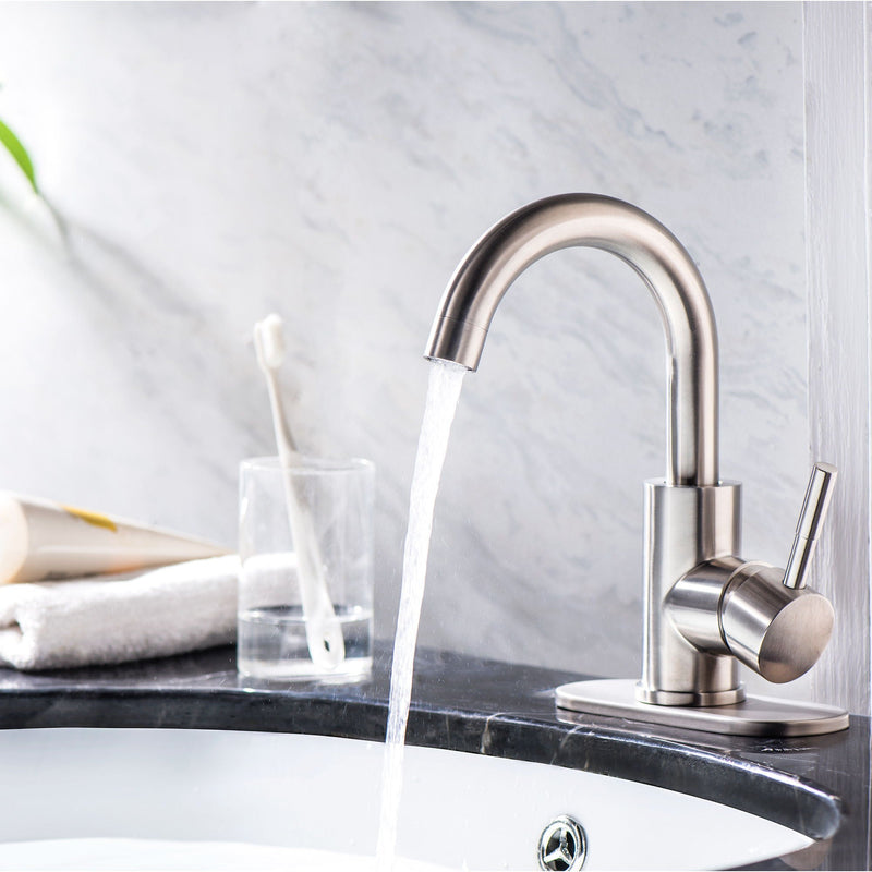 Modern Bathroom Faucet Single Hole Single Handle by HouseOfZazla