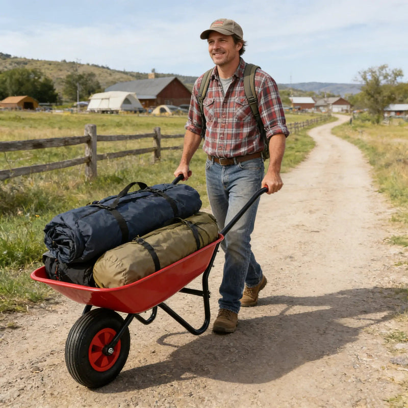 Steel Tray Wheel Barrow Trolley by HouseOfZazla